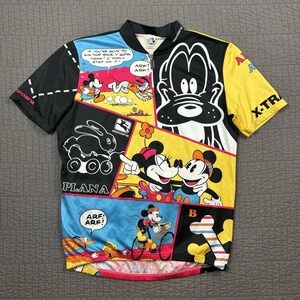 Vintage Giordana Cycling Jersey Men XXL Colorblock 1/4 Zip Mickey Mouse Disney